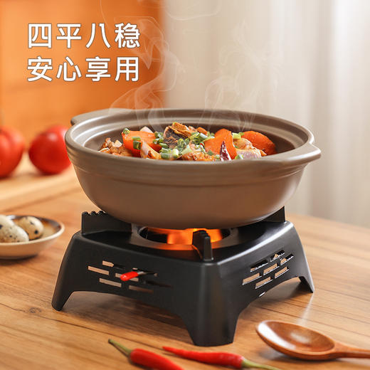 【福星浅煲套炉】陶煲王法式酒精炉小火锅家用酒精火锅酒店干锅陶瓷固体酒精锅套装 商品图6
