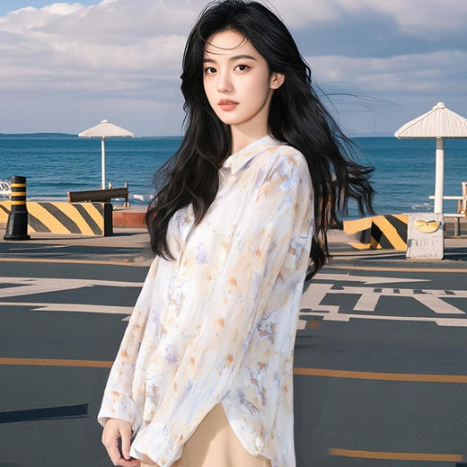 👚【下架】润微开衫防晒可外穿均码衬衫    彩虹花语 商品图2