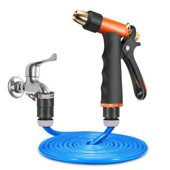 奥瑞驰家用高压力洗车水枪浇花水管套装工具刷车神器 水枪+接头+10米管 商品图2