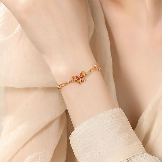 Winy925银橘蝶珐琅手链配证书送女友闺蜜节日礼物 商品图4