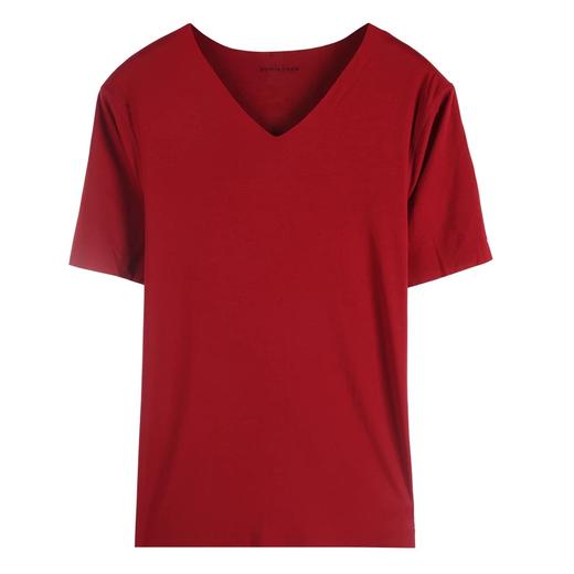 SCHIESSER/舒雅铂雅男士高端海岛棉V领短袖上衣(随型裁)95/0354M 商品图8