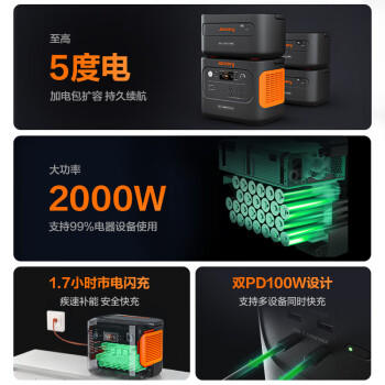 电小二【3C认证】户外移动电源1264Wh【1.26度电】2000W超大功率220V移动便携露营应急救援作业1000Plus 商品图0