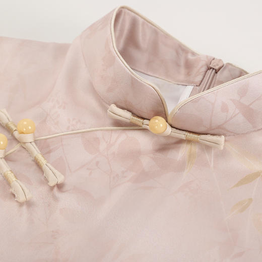 QF8A9斯尔丽25新款高开叉精致刺绣流苏提花印花显瘦连衣裙 商品图5