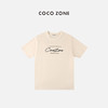 COCO ZONE 女士圆领纯色休闲印花字母时尚短袖T恤 23C18265 商品缩略图0