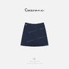 COCO ZONE 刘一一 【100亚麻】简约直筒显瘦牛仔短裙CD2A0735 商品缩略图2