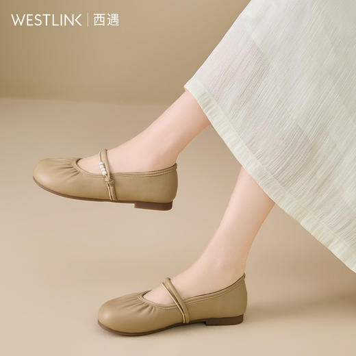 西遇法式玛丽珍鞋女新款春夏绝美舒适配裙子平底鞋软底单鞋V0656454 商品图1