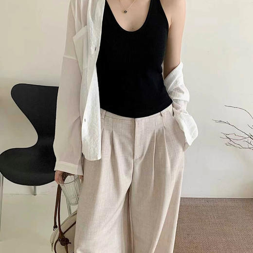 最高品质‼️【挂脖工字吊带背心】出口高品质 纯欲天花板‼️ ins博主人手一件 ​好穿疯了🔥 商品图1