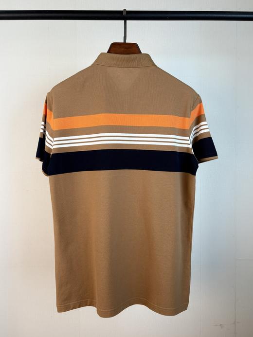 【1件/79 2件/150】占姆士男士夏季棉质条纹网状短袖POLO衫  一款3色 商品图5