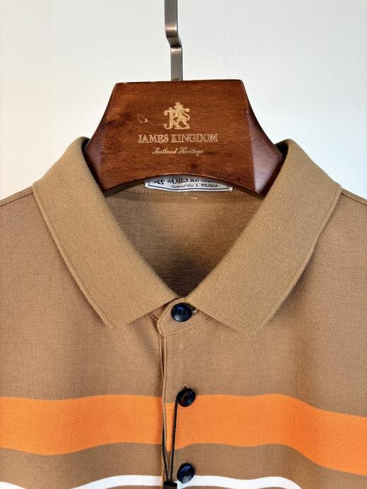 【1件/79 2件/150】占姆士男士夏季棉质条纹网状短袖POLO衫  一款3色 商品图8