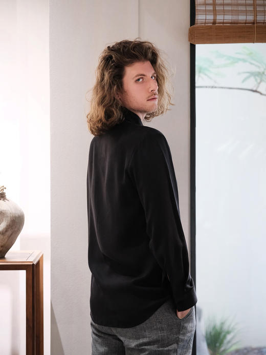 盛唐牡丹|绣花对襟男士衬衫 商品图3