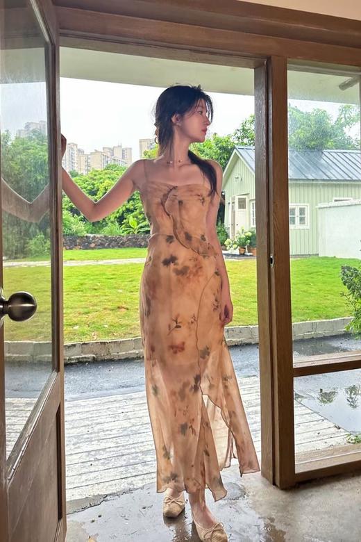 SIA SAYLOR 法式荷叶边碎花吊带连衣裙 20415 商品图5