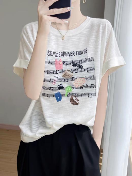 剪吊牌最快的一次!!! 【竹节麻T恤】微微落肩 是又凉快又显瘦❤️  夏天穿可太舒服了🧊 商品图2