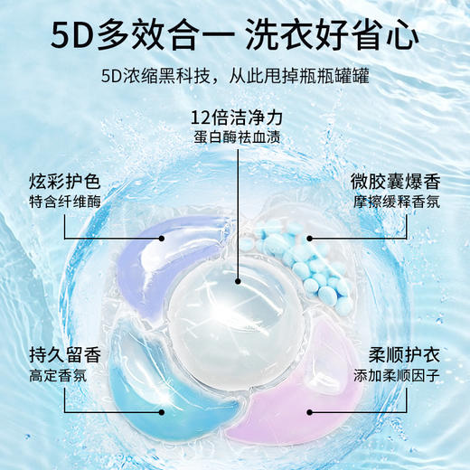澳得迈5D小苍兰持久留香洗衣凝珠12gx30颗/盒 商品图1