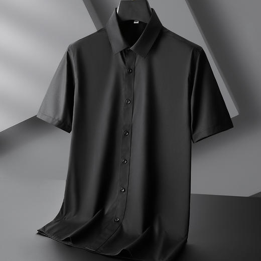 【竹纤维】【DDP】大依优型大码短袖衬衫夏装半袖衬衣胖子时尚休闲色百搭免烫上衣胖子男士 商品图5