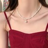 Oflye潮流饰品   双层复古珍珠款项链女轻奢小众高级珍珠珠锁骨链吊坠法式气质颈链★ 商品缩略图13