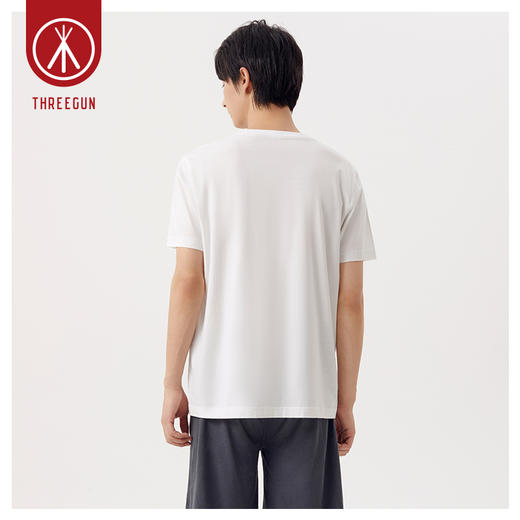Threegun三枪 【丝感棉】男士短袖T恤（莫奈联名款）-24119A011 商品图6