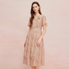 QF8B4斯尔丽25新款浪漫高级感立体盘花法式度假系列初恋A字晕染连衣裙 商品缩略图2