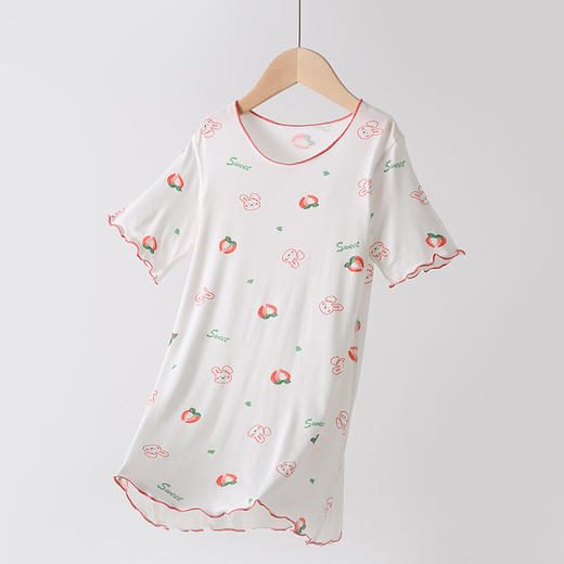 优选丨COO ENERHGY女童莫代尔睡衣夏季冰丝薄款儿童居家服新款a类女孩短袖短裤套装/睡裙 商品图9