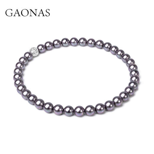 GAONAS  紫韵天成 经典12mm紫色珠项链11462XPR 商品图1