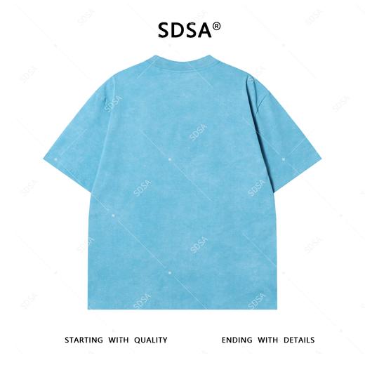 T3747夏季高级感新款男士扎染文字刺绣短袖T恤简约百搭圆领宽松上衣 商品图5