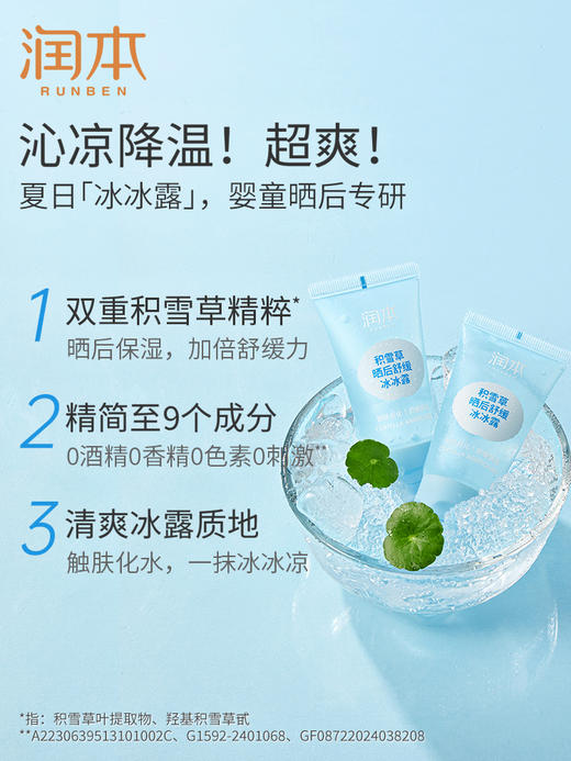 润本积雪草晒后舒缓冰冰露30g 商品图1