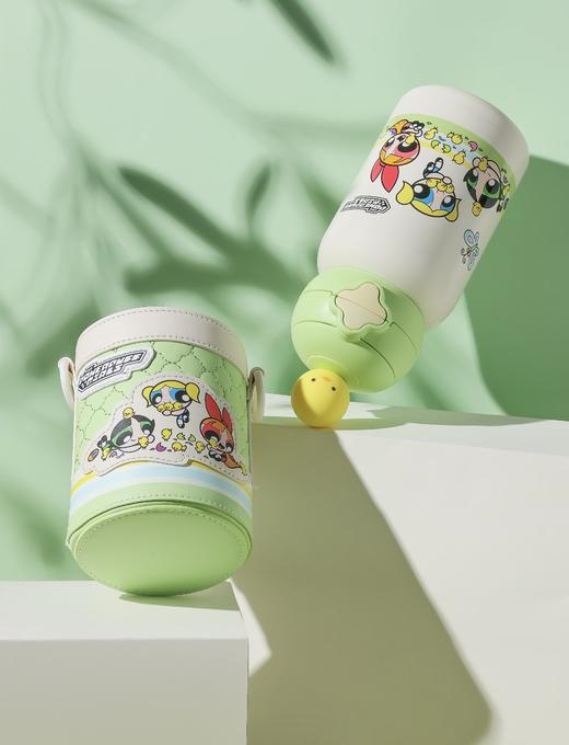 【品牌直发】【杯具熊飞天小女警系列】运动杯 保温杯 双饮杯 塑料杯 316不锈钢 商品图2