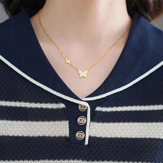 冰丝短袖t恤，洋气海军领减龄针织条纹显瘦上衣CC2563 商品图3