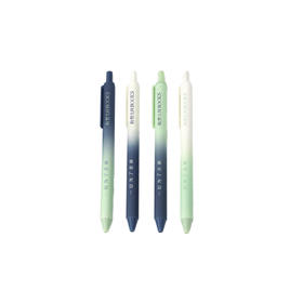 「自由」中性笔青绿渐变色·构想几何BOOKS