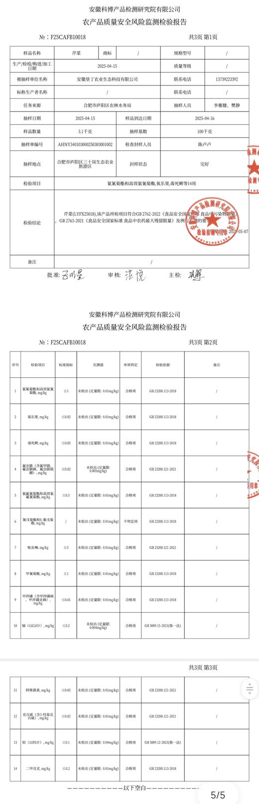 有机认证证书/检测报告集合｜菜友须知｜有机蔬菜常见售后问题 商品图5