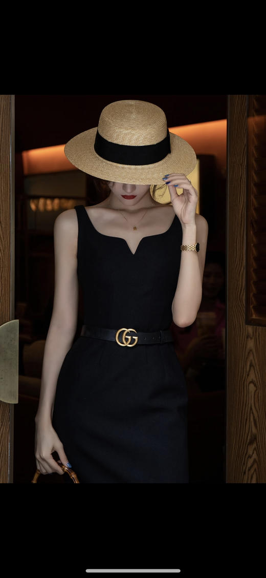 Gucci logo 黑金 腰带 商品图3