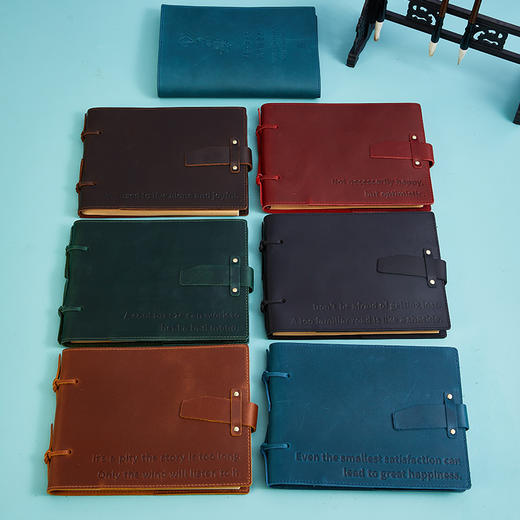 小林漫画  高端疯马皮复古多功能本 牛皮纸  6色可选 握在手心的 “时光琥珀” 商品图11