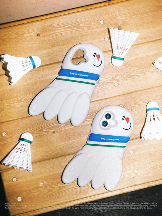 CryingCenterkumpoo薰风羽毛球联名系列 可爱大头羽毛球硅胶手机壳 哭喊中心 商品图5