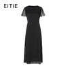 EITIE爱特爱气质优雅拼接修身显瘦黑色连衣裙夏季新款8207955 商品缩略图6