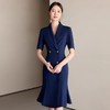 IWY/藏青色职业西装连衣裙女夏季气质修身鱼尾裙主持人演讲比赛正装25Q771 商品缩略图2