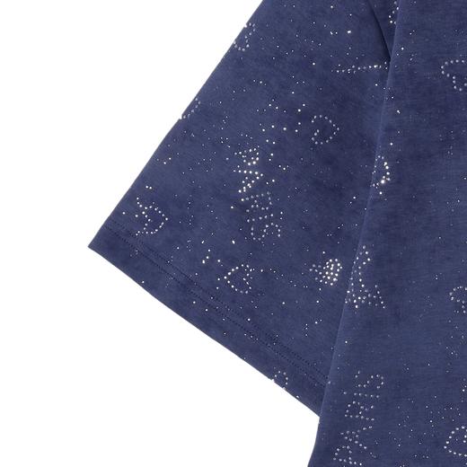 T3768夏季高级感新款男士简约扎染烫钻短袖T恤小众设计感百搭圆领上衣 商品图4