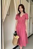 SUMMER & SAGE 玫红色法式茶歇连衣裙 20418 商品缩略图4