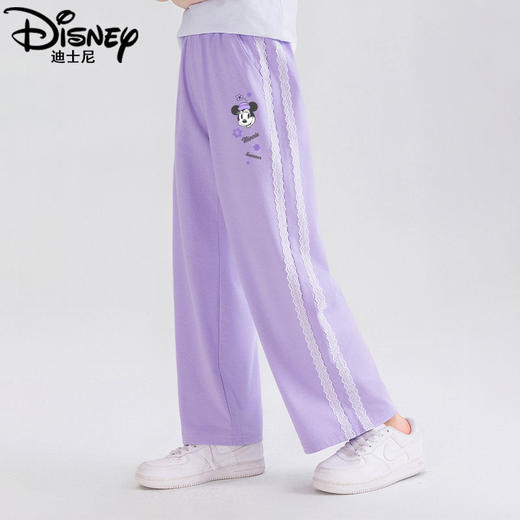 迪士尼女童裤子夏季阔腿裤2025新款儿童冰丝防蚊裤薄款女大童长裤 商品图4