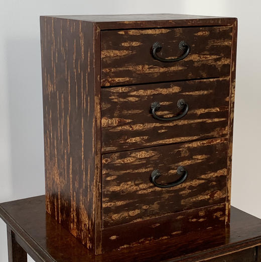 日本樱皮细工实木抽屉柜 商品图0