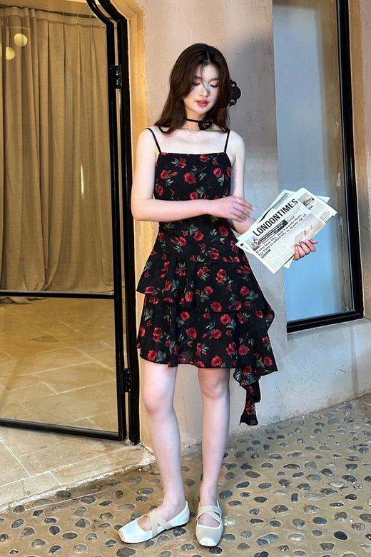 SIA SAYLOR 浪漫玫瑰吊带短裙 20433 商品图7