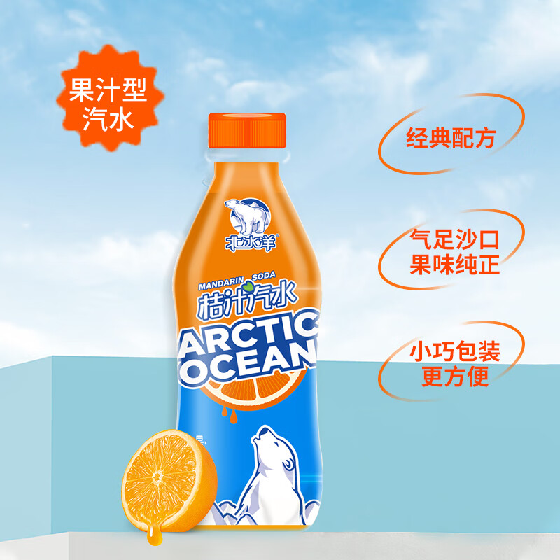北冰洋PET桔汁汽水300ml*24瓶-XJ