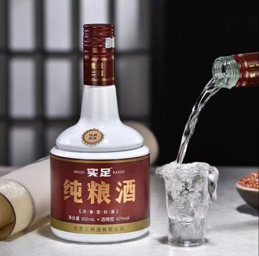 实足】浓香42度-【实足光瓶红标-600ML*6瓶】-整箱装 商品图1