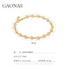 GAONAS仿珍珠项链 满天星 时尚10mm金色珠项链11448XGO 商品缩略图3