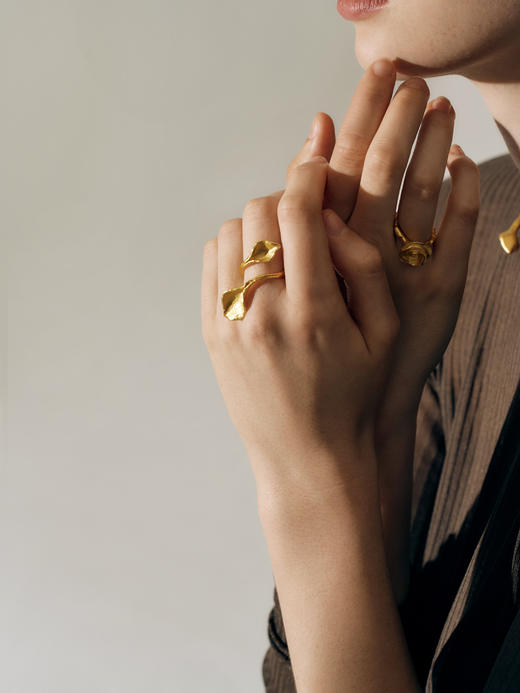 LS｜Palmleaf Ring 手心叶戒指 [ 金 ]【Botanicalia】 商品图1