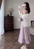 客供珠光缎流光熠熠淡淡粉紫色花苞半裙 商品缩略图6