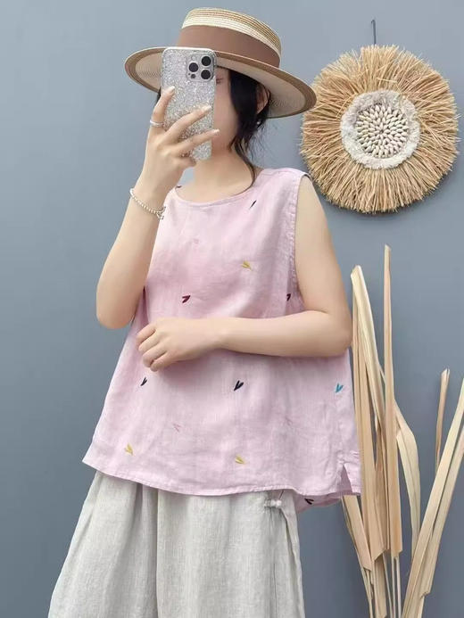 夏季多巴胺彩色爱心无袖背心 商品图1