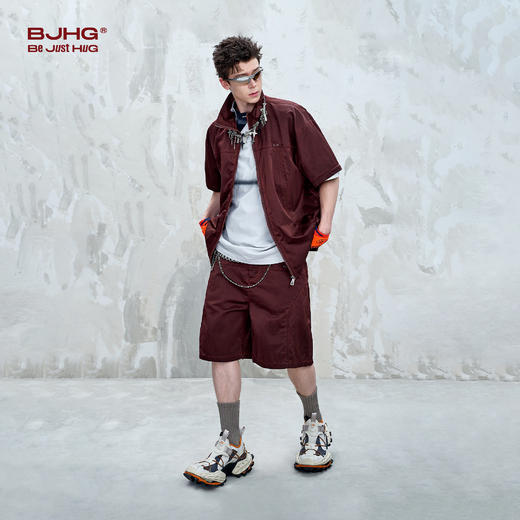 BJHG不计后果运动休闲轻薄短裤男夏2025新款潮流宽松水洗户外裤子 商品图3