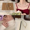 Oflye潮流饰品   双层复古珍珠款项链女轻奢小众高级珍珠珠锁骨链吊坠法式气质颈链★ 商品缩略图0
