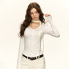 Ariseism 美式复古设计感修身针织开衫女春季新款内搭打底上衣 商品缩略图0