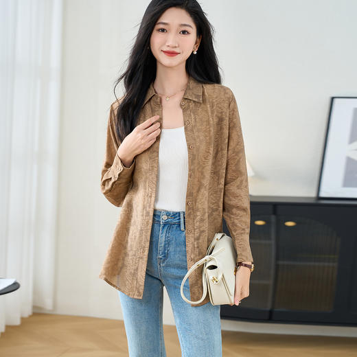 【简约天丝衬衫】百搭知性纯色衬衫长袖衬衣薄款1150 商品图2