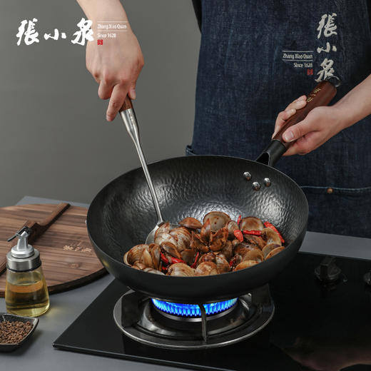 张小泉 匠艺老铁锅炒菜锅 含锅盖 32cm 商品图4